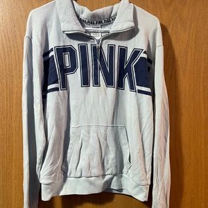 pink quarter zip sweatshirt